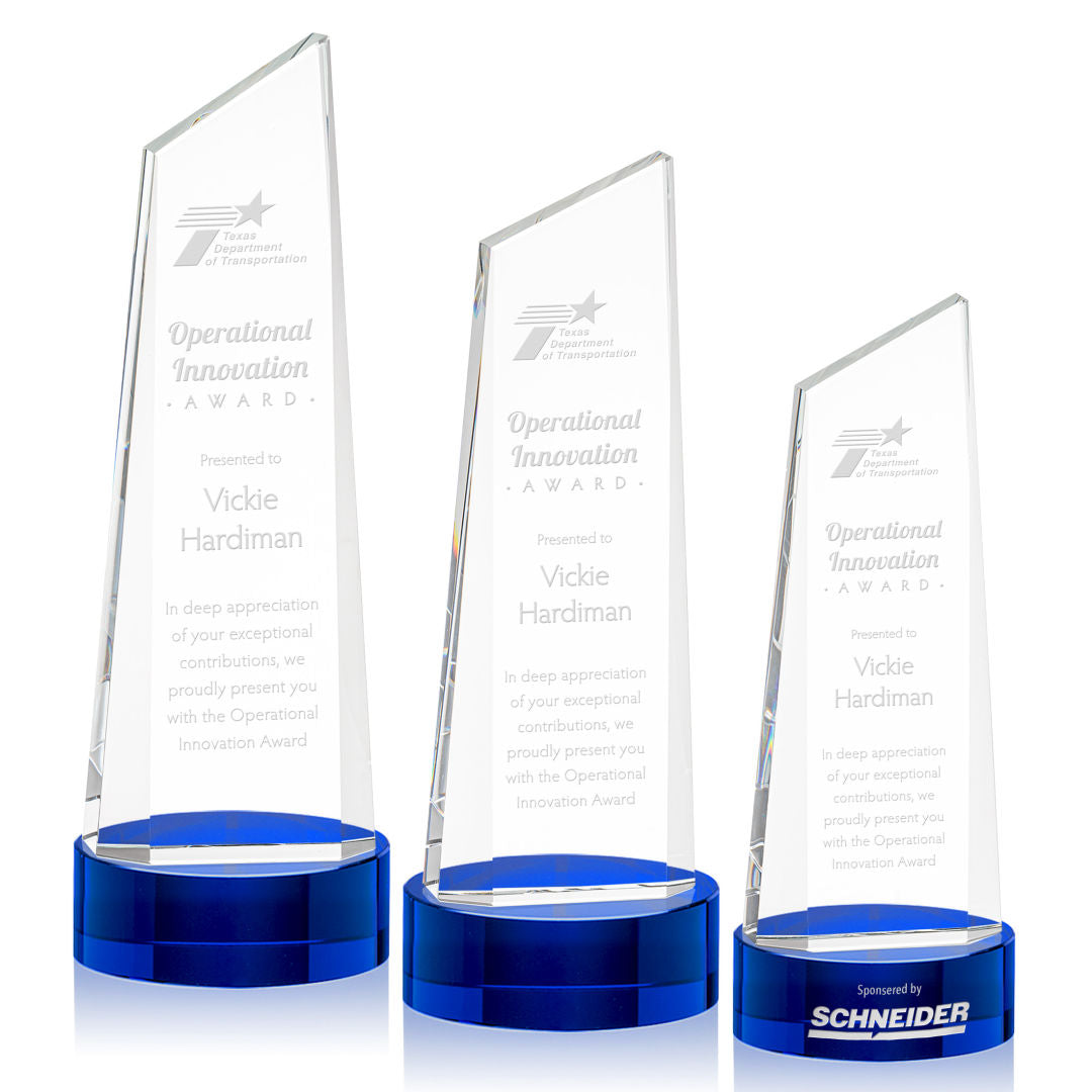 Belmont Tower Award on Stanrich Base - Blue