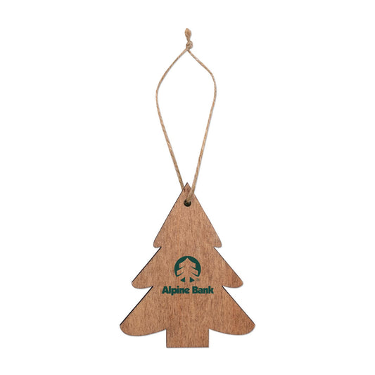 Brown Wooden Tree Ornament