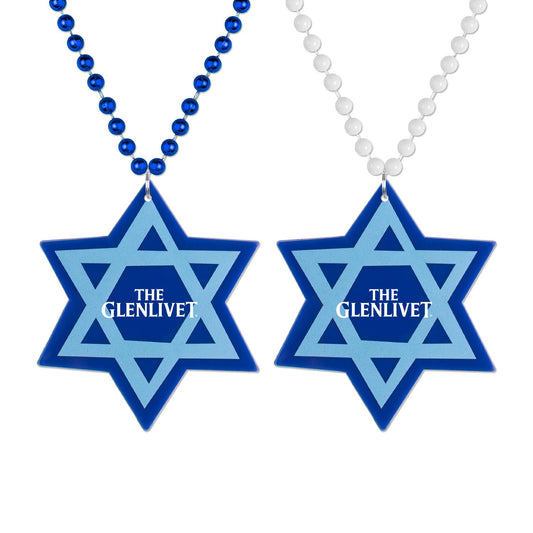 Assorted Colors Star of David Medallion Beads