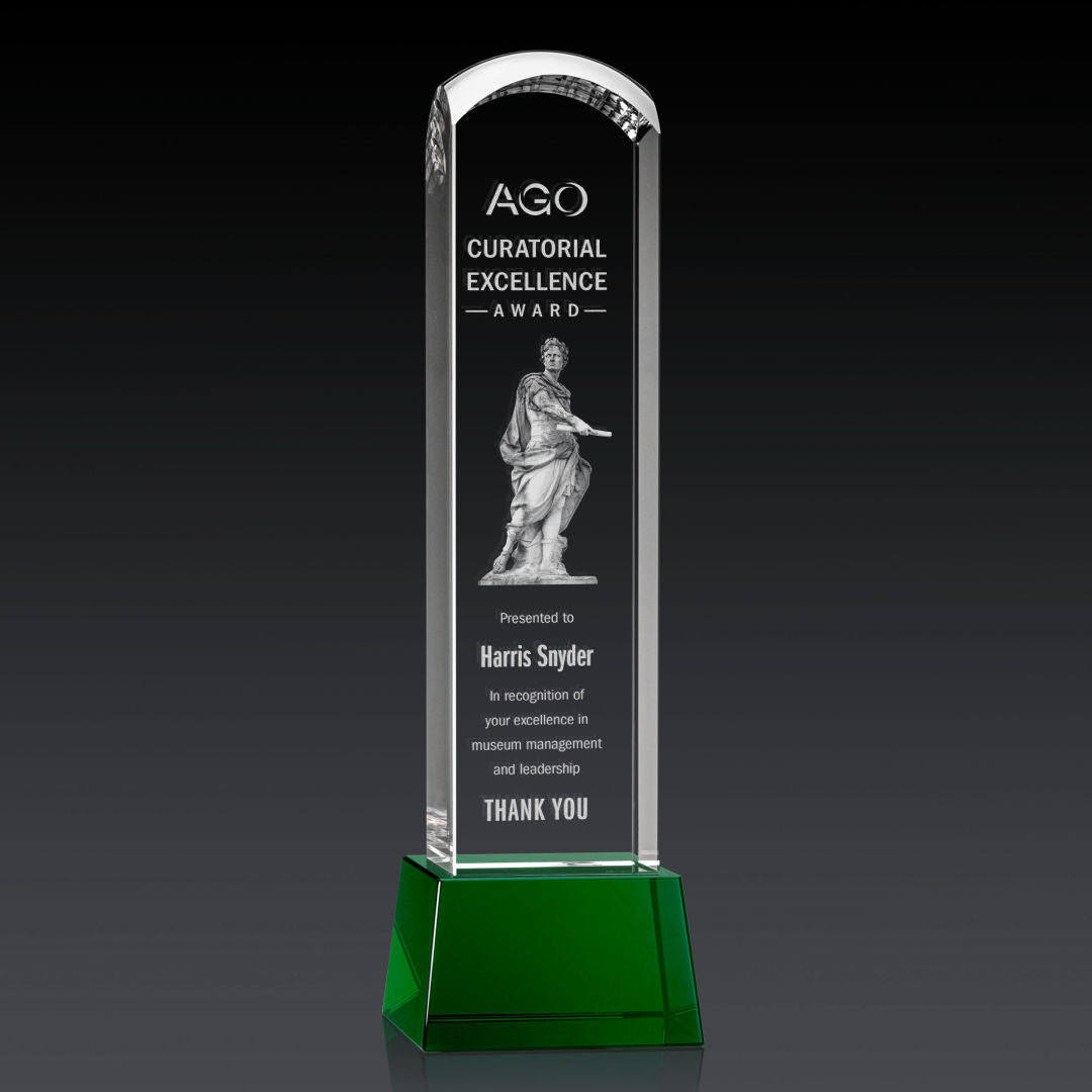 Silkwood 3D Award on Base - Green