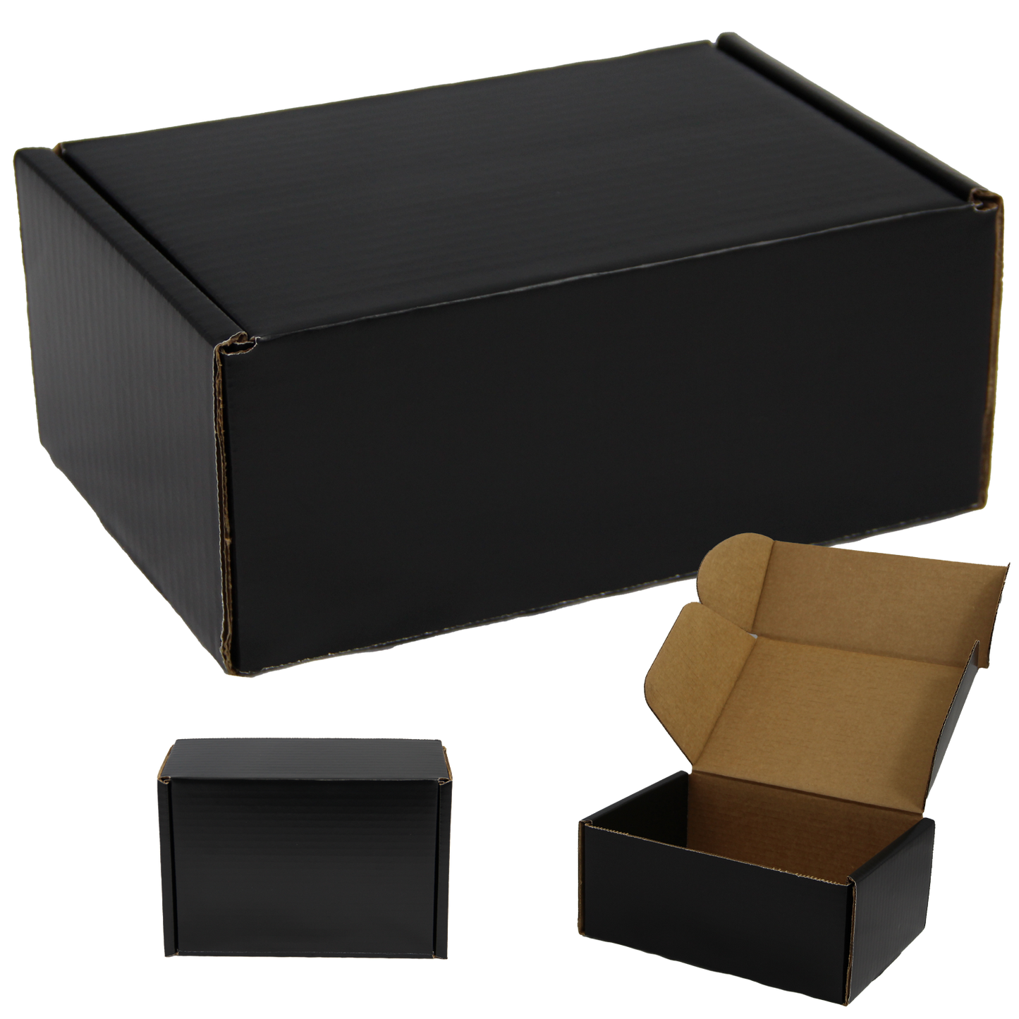Black 9 X 6.5 X 4" Black Mailer Box