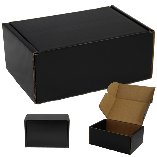 Black 9 X 6.5 X 4" Black Mailer Box