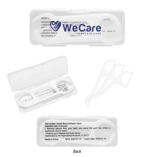 WHITE 10 Pc. Dental Flosser Pick Kit