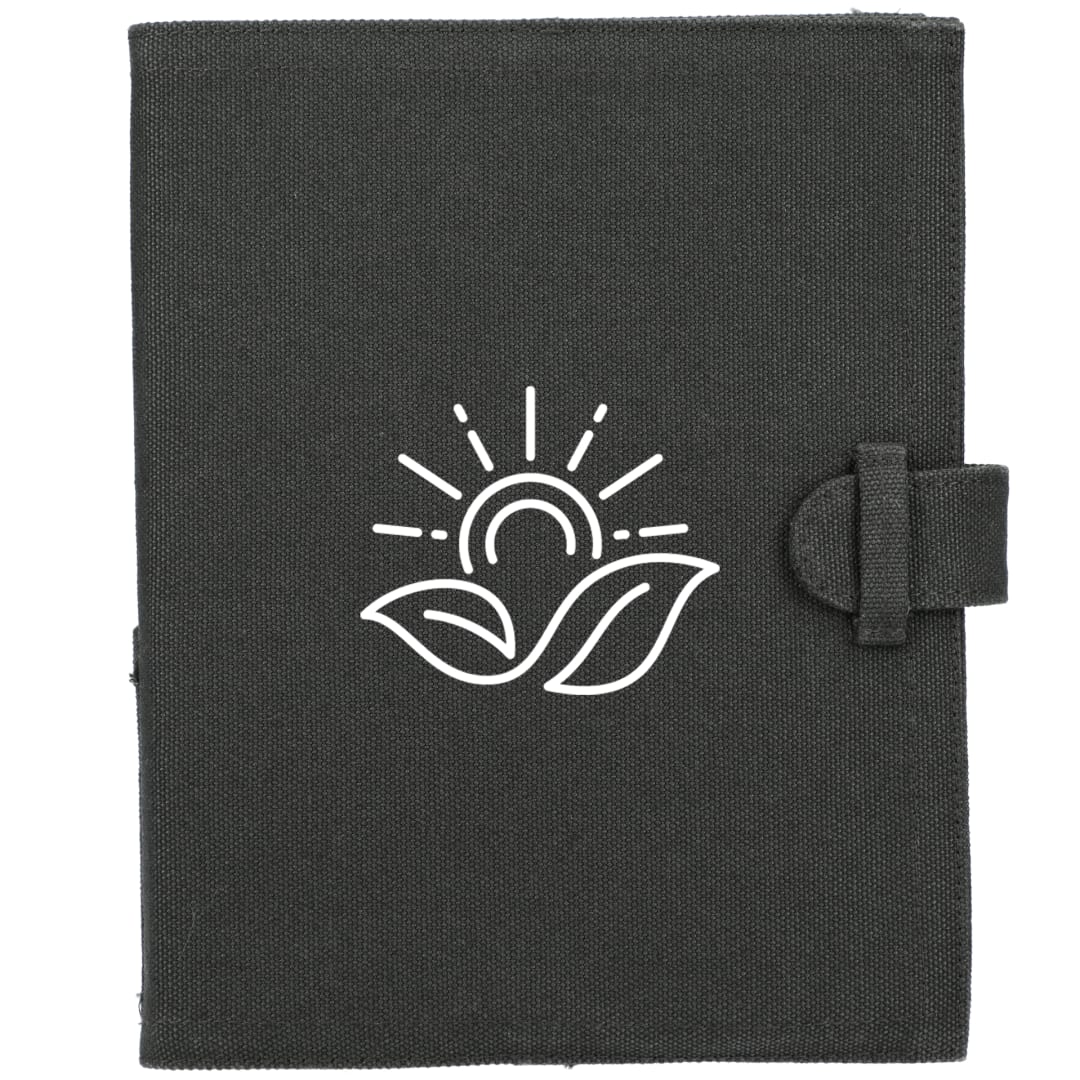 Front View of Gray Terra Thread Fairtrade Refillable Notebook