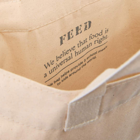 Front View of Black FEED Organic Cotton Convention Tote