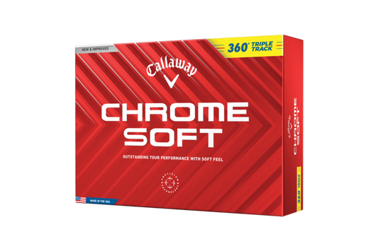 Callaway Chrome Soft 360 Triple Track Golf Balls - Yellow