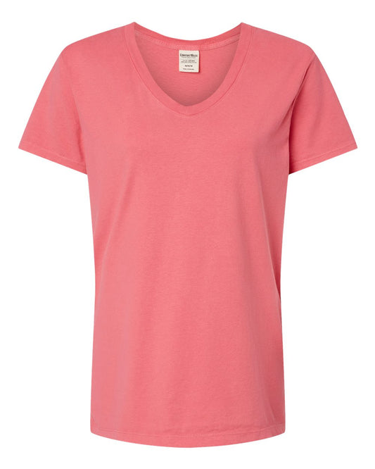 Women's Garment-Dyed V-Neck T-Shirt - GDH125
