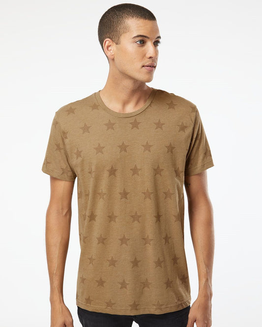 Men's Star Print Tee - 3929