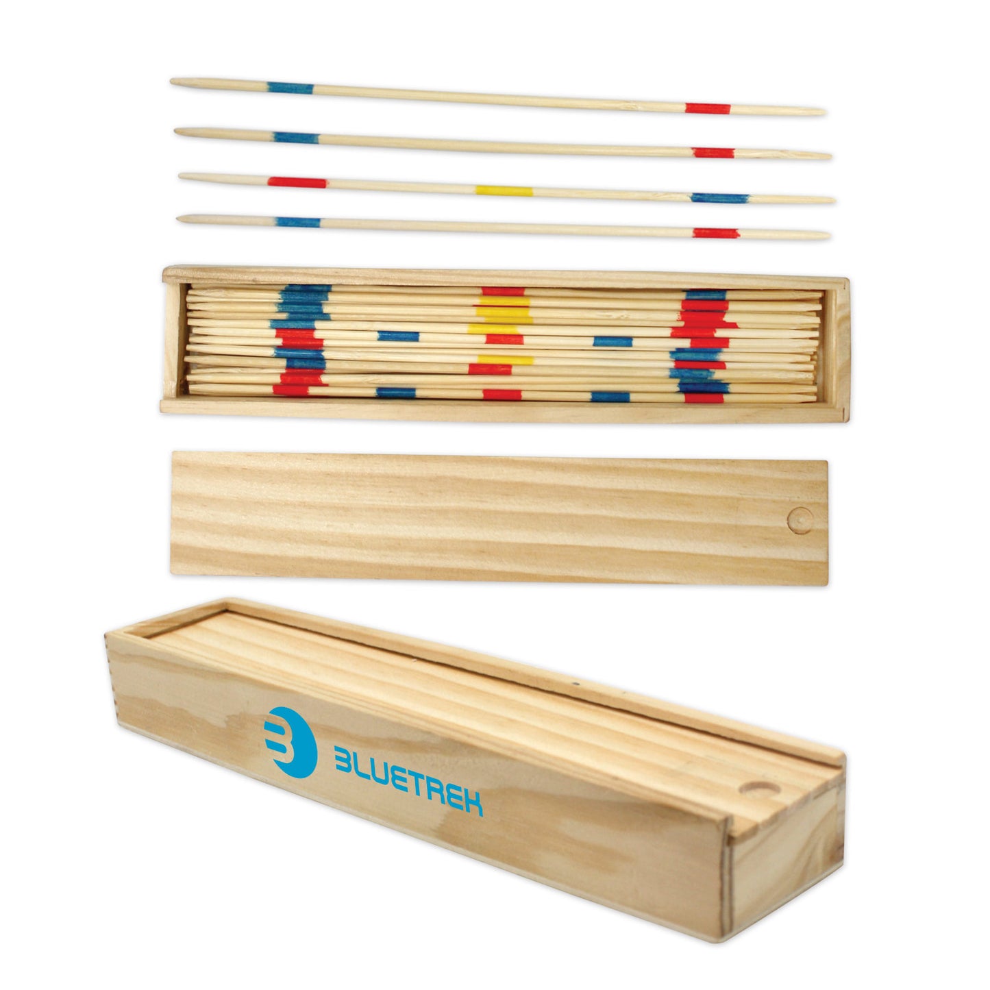 Tan Pick Up Sticks in Wooden Box