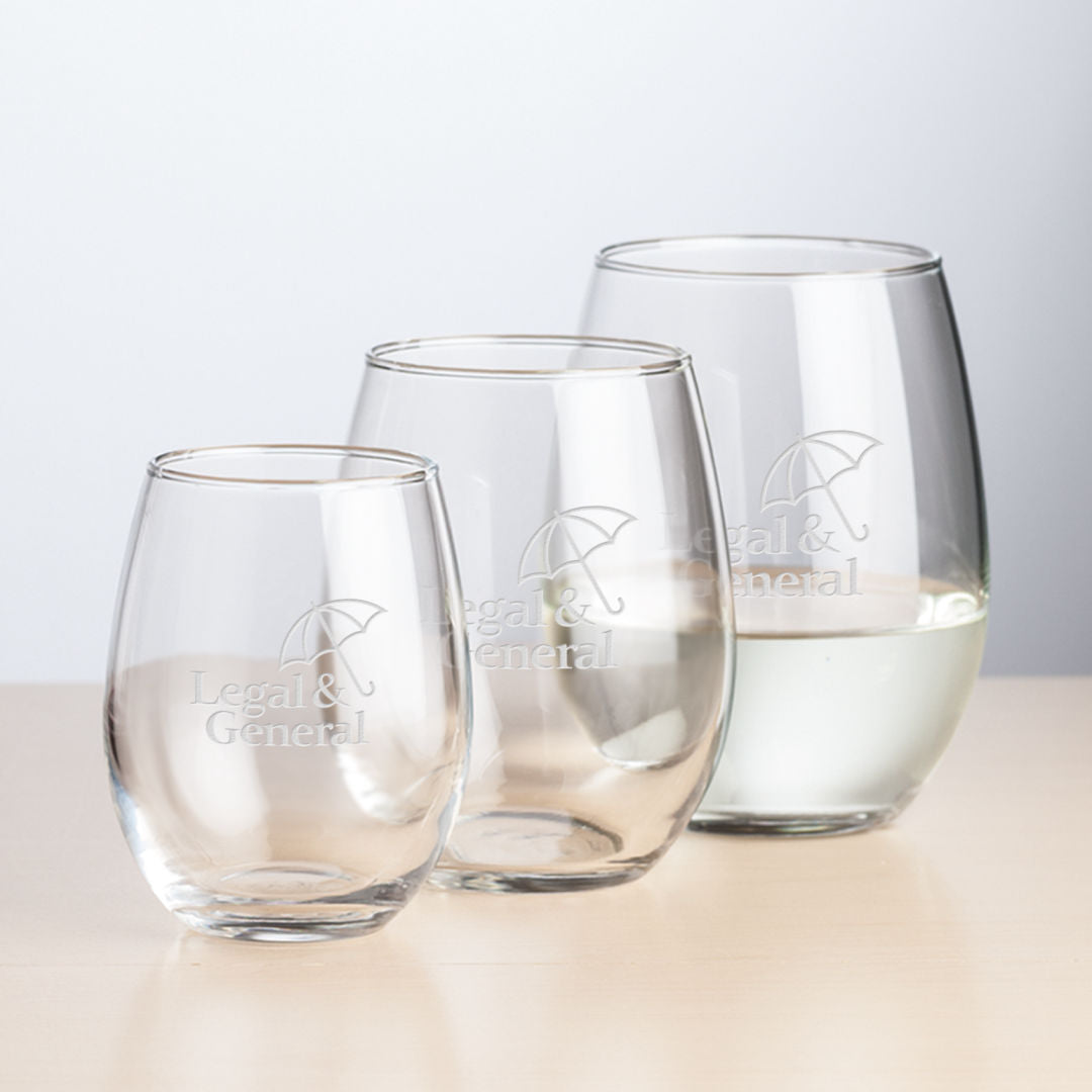 Stanford Stemless Wine - 9oz/15oz/21oz - Deep Etch