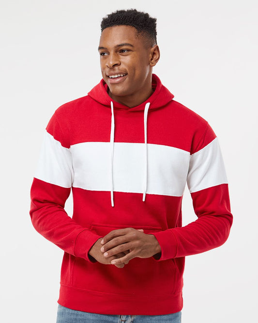 Men's Varsity Fleece Colorblocked Hooded Sweatshirt - 8644