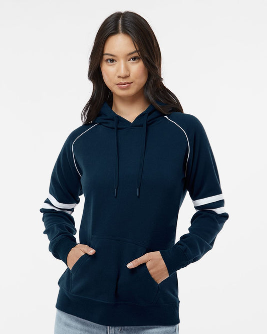 Women's Varsity Fleece Piped Hooded Sweatshirt - 8645