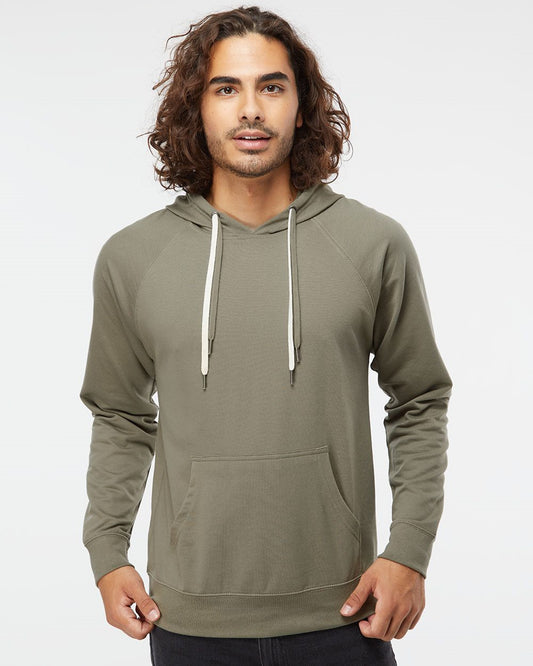 Unisex Icon Lightweight Loopback Terry Hooded Sweatshirt - SS1000