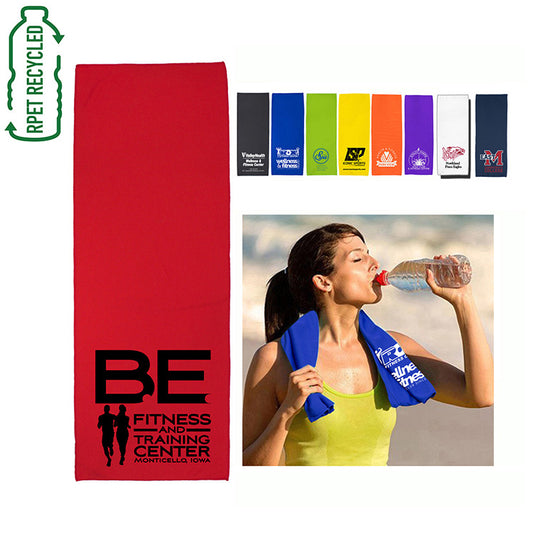 5088-Yellow "THE RAINER" Recycled RPET Cooling Towel – 12” W x 32” H