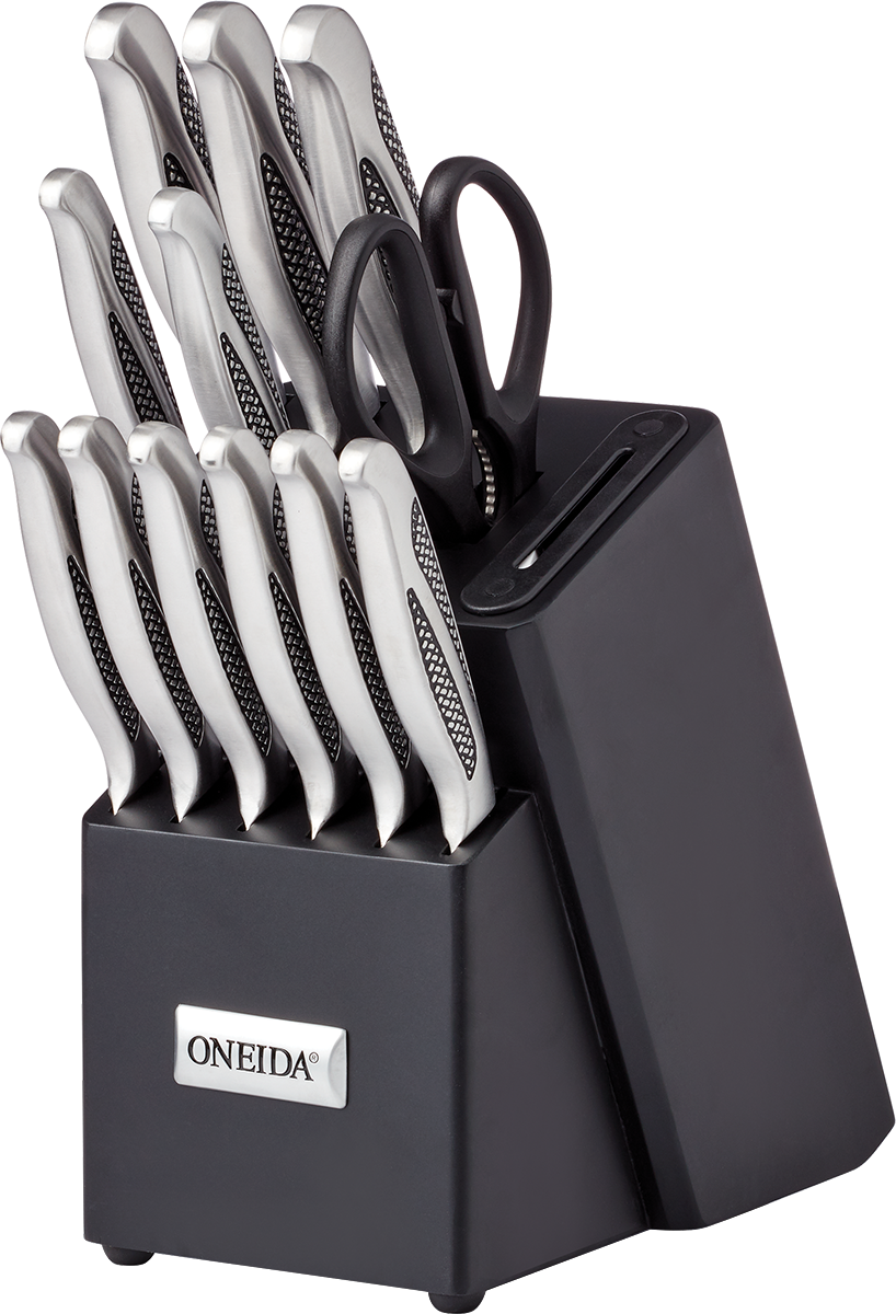 Oneida® 14 Piece Knife Set with Built-in Sharpener