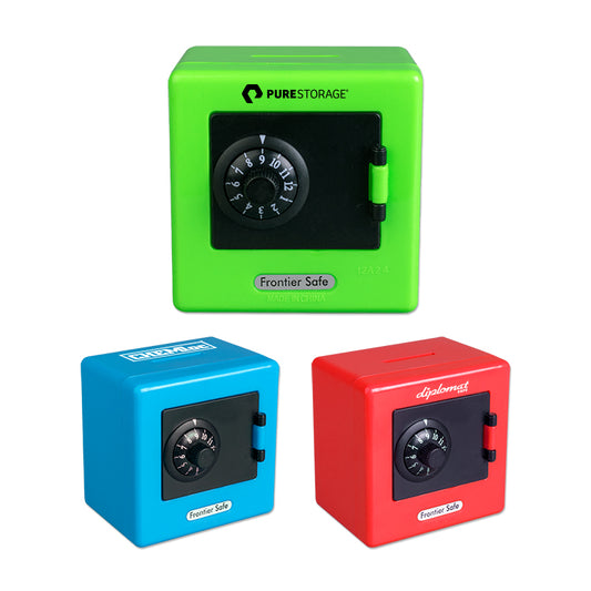 Blue Plastic Combination Safe Bank