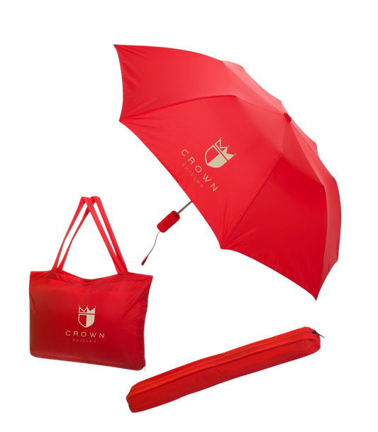 Black All-In-One Tote Bag & Folding Umbrella