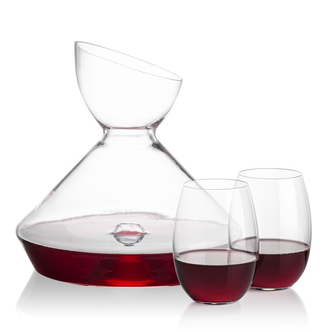 Woodbury Carafe & Carlita Stemless Wine