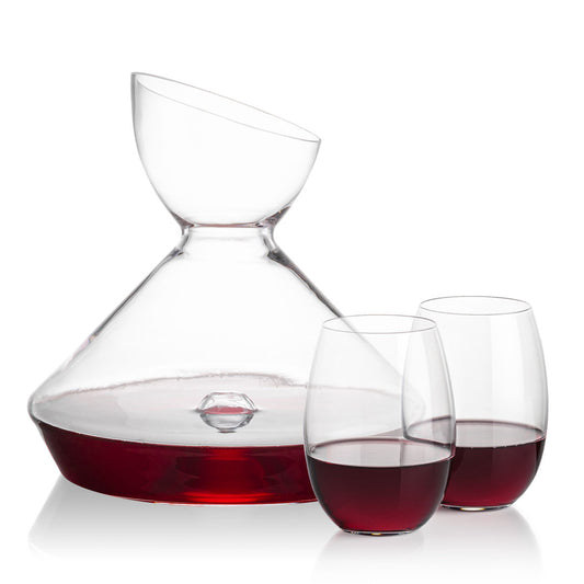 Woodbury Carafe & Carlita Stemless Wine