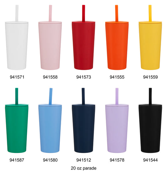 matte white 20 oz parade