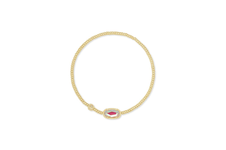 Kendra Scott Grayson Gold Stretch Bracelet in Dichroic Glass