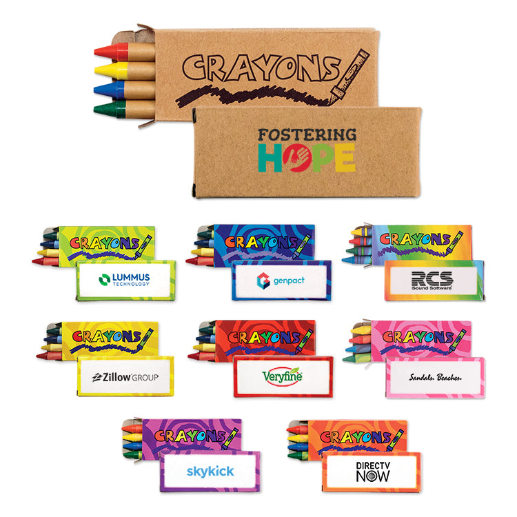 Pink 4 Pack Crayons
