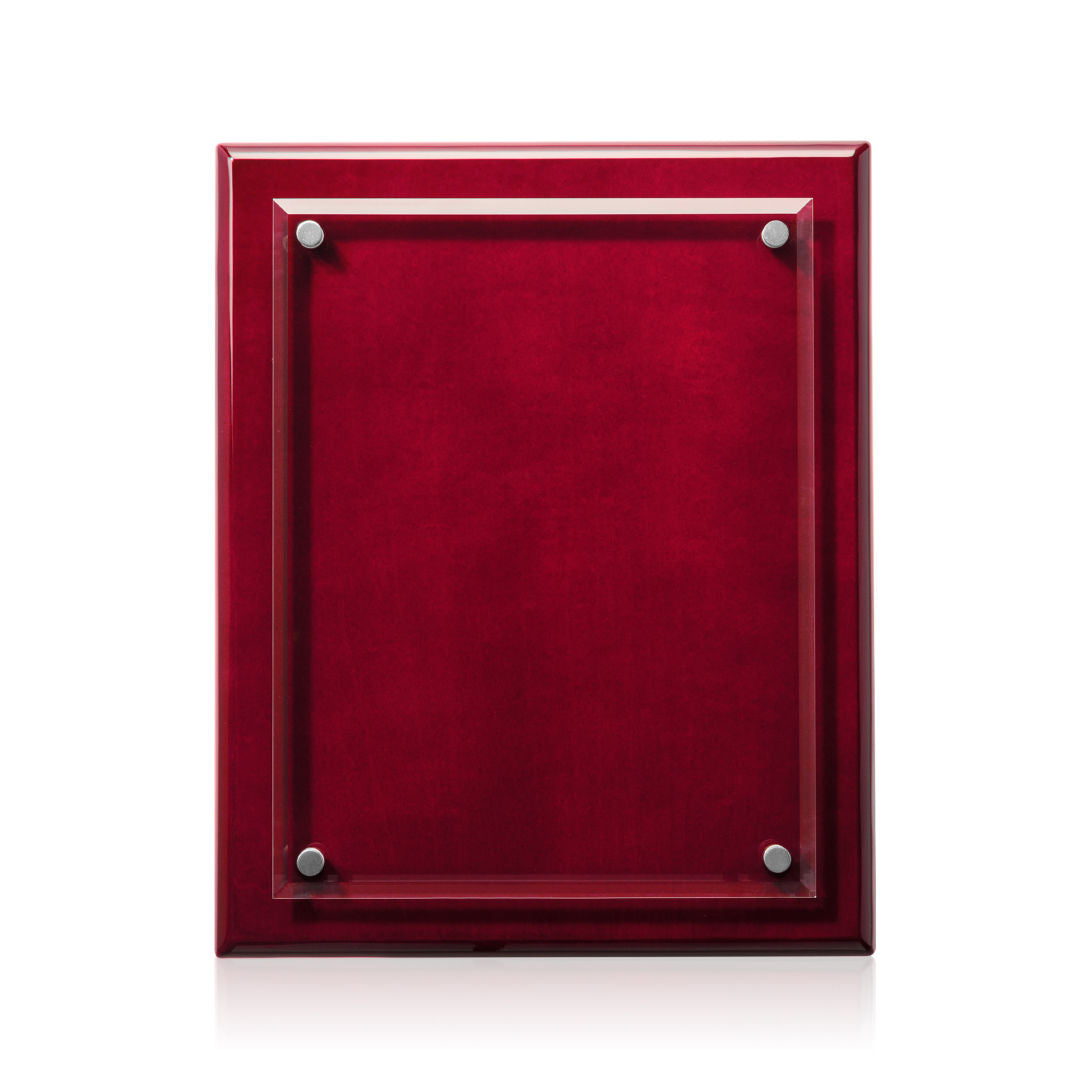 Caledon VividPrint™ Plaque - Rosewood/Silver