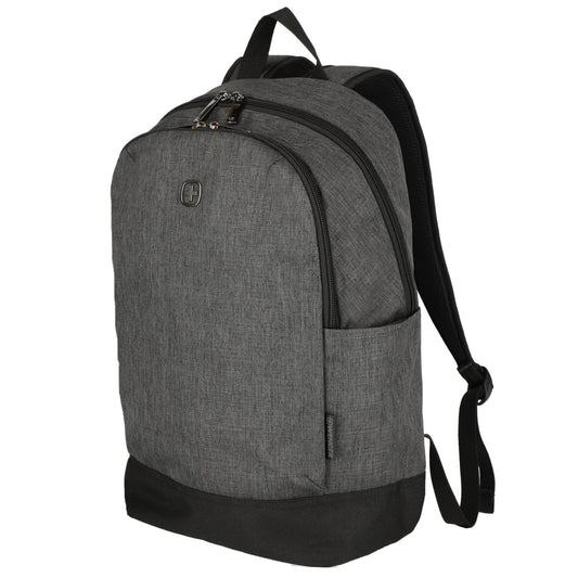 Front View of Black Wenger Recycled Storm 15" Laptop Backpack