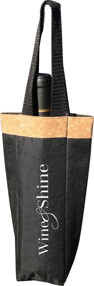 Black Cask and Cork Wine Tote