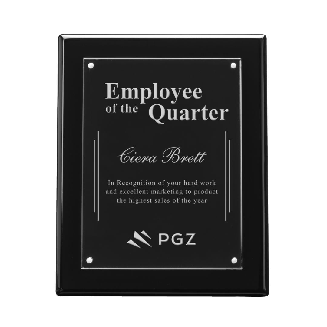 Sedum Plaque - Black