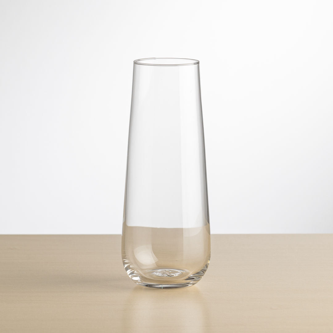 Cannes Stemless Flute - 8oz - Deep Etch