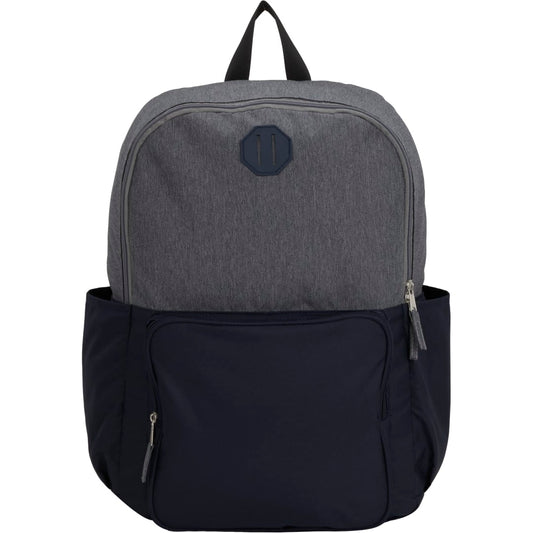 Front View of Black Paired Recycled 15" Laptop Backpack