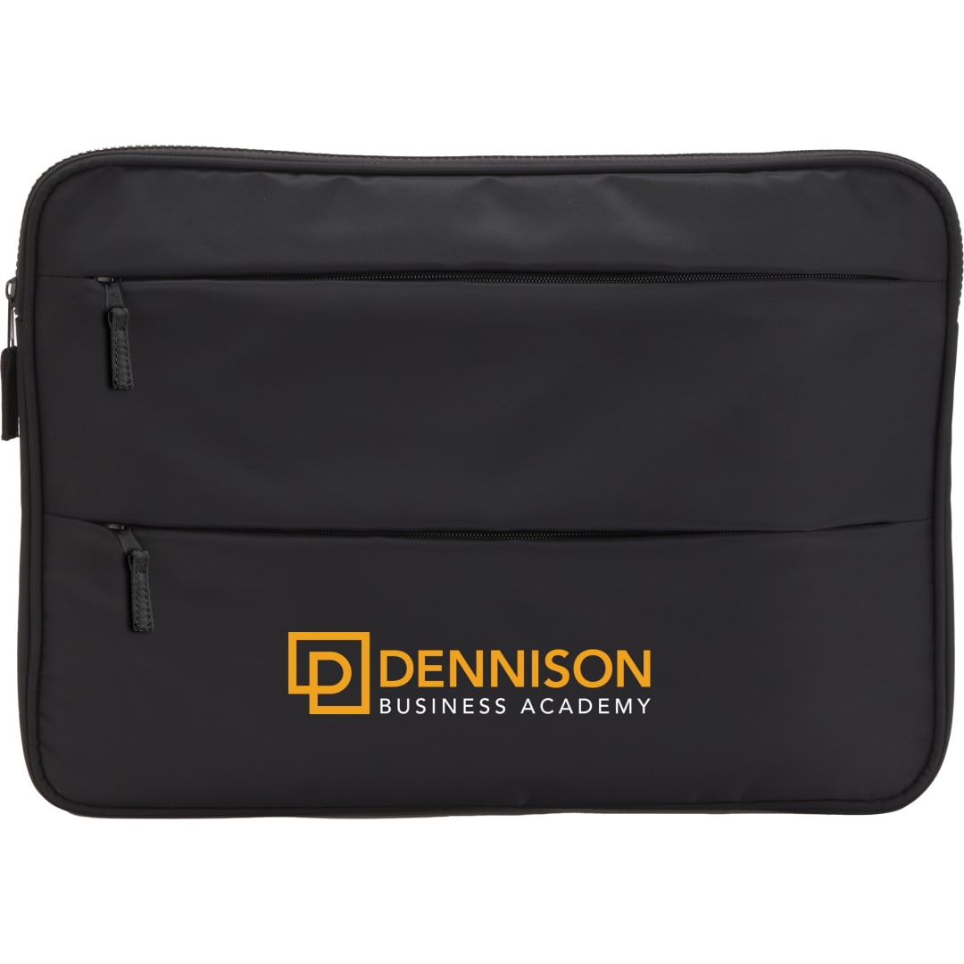 Front View of Black Daybreak Recycled 15" Laptop Sleeve