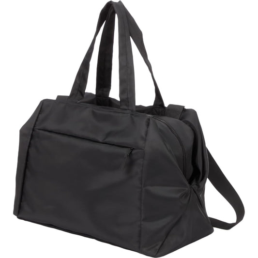 Front View of Black Daybreak Recycled Duffle