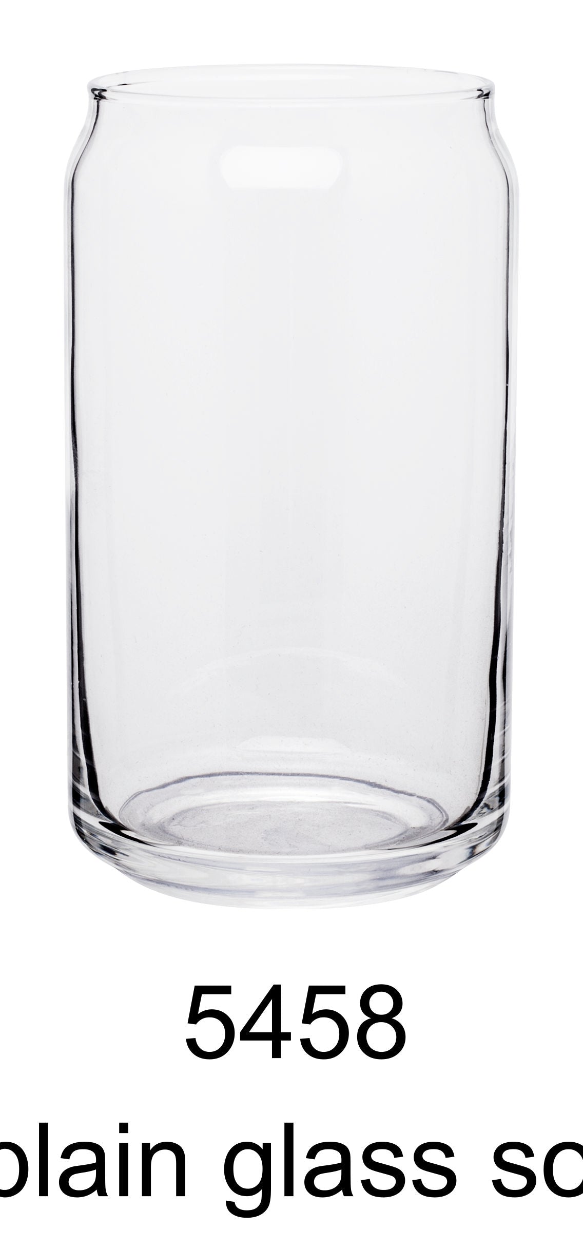 16 oz plain glass soda can