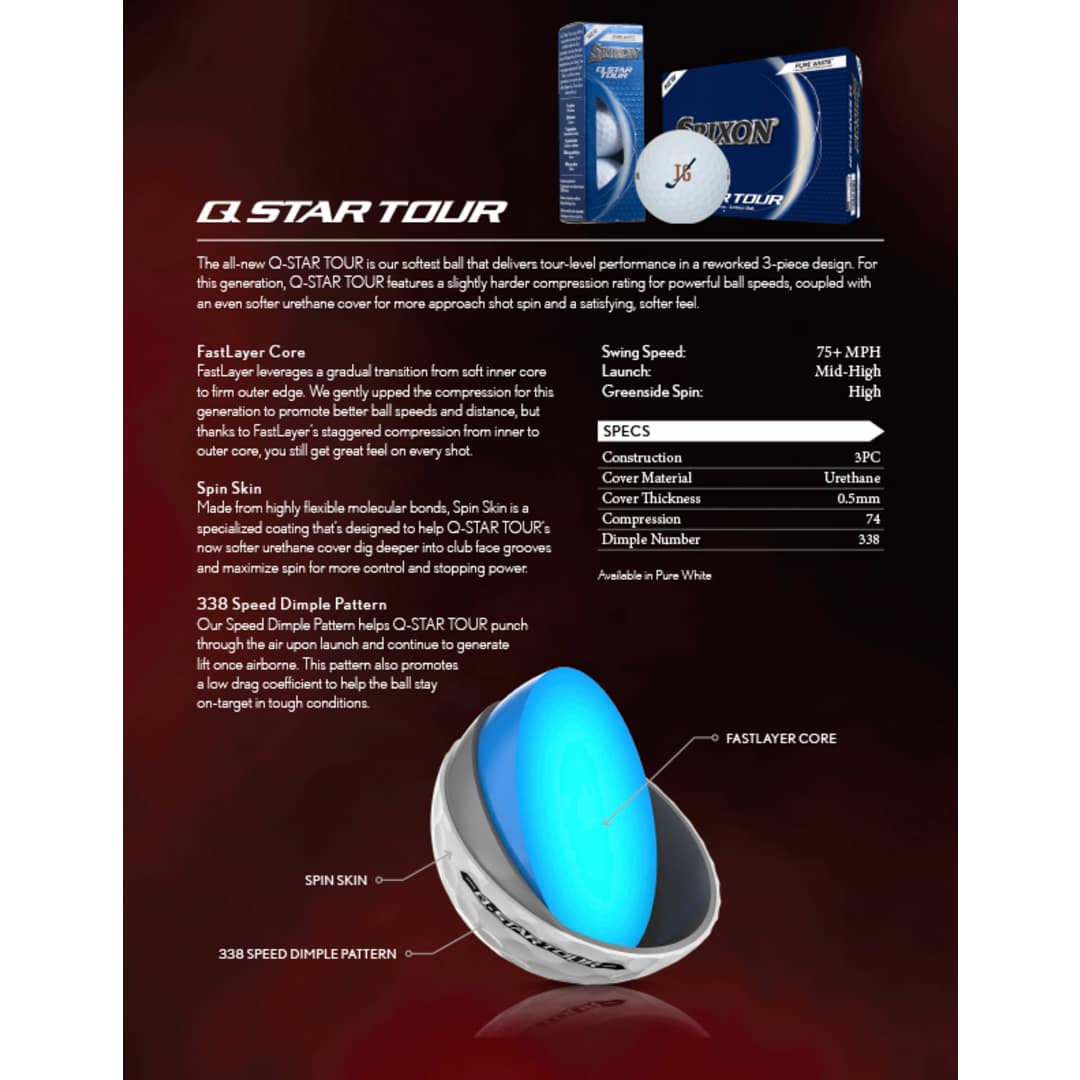 Srixon Q-STAR TOUR Golf Balls - 3 Pack