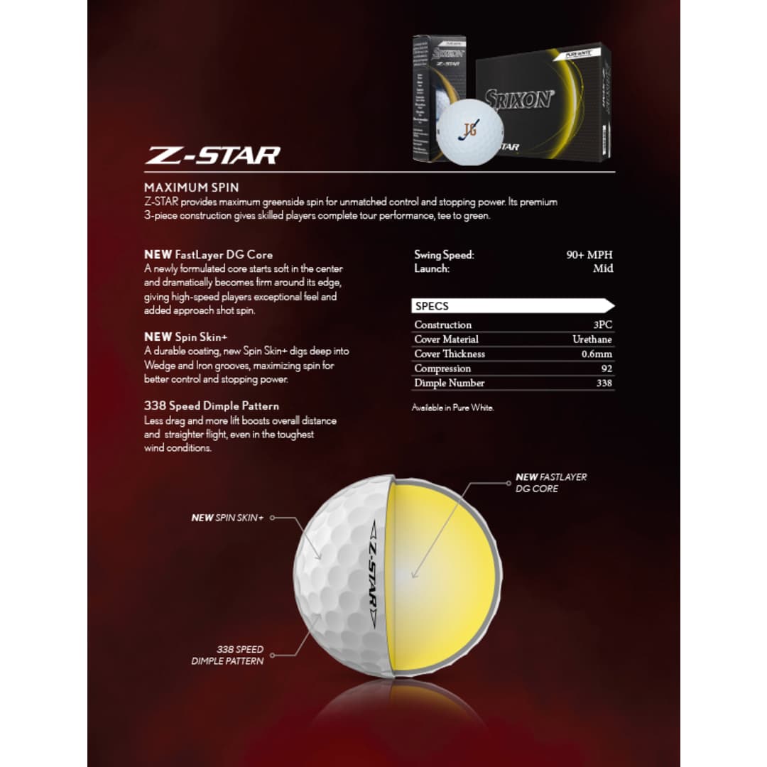 Srixon Z-STAR Golf Balls - 12 Pack