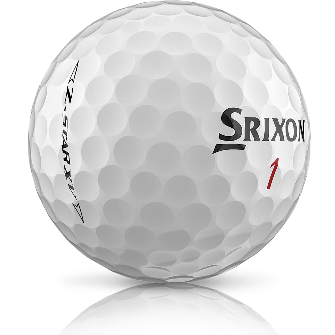 Front View of White Srixon Z-STAR XV Golf Balls - 12 Pack