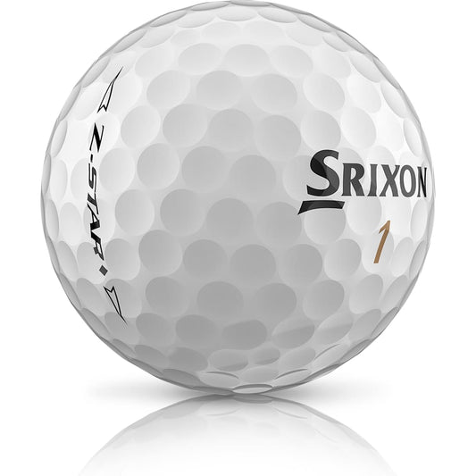 Front View of White Srixon Z-STAR DIAMOND Golf Balls - 3 Pack