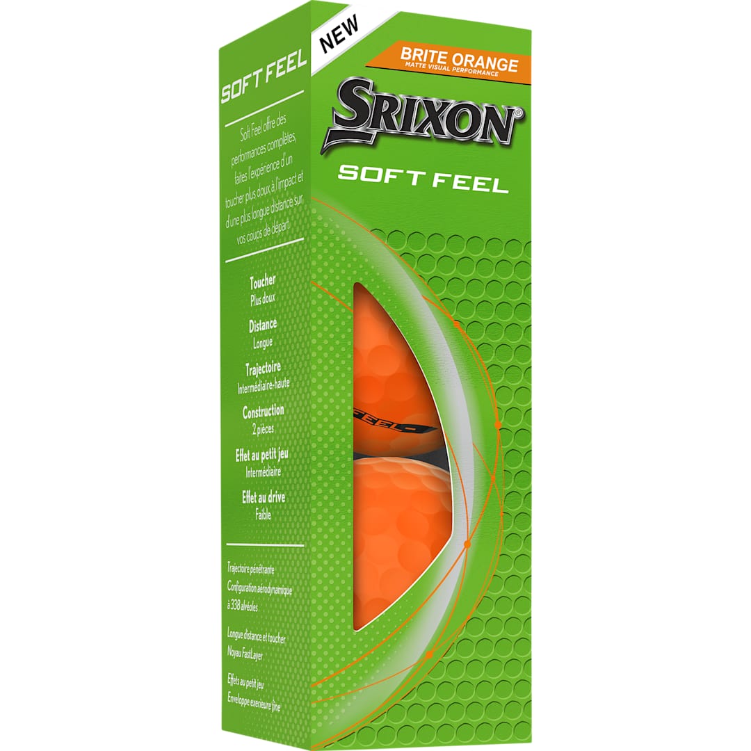 Srixon Soft Feel BRITE Golf Balls - 3 Pack