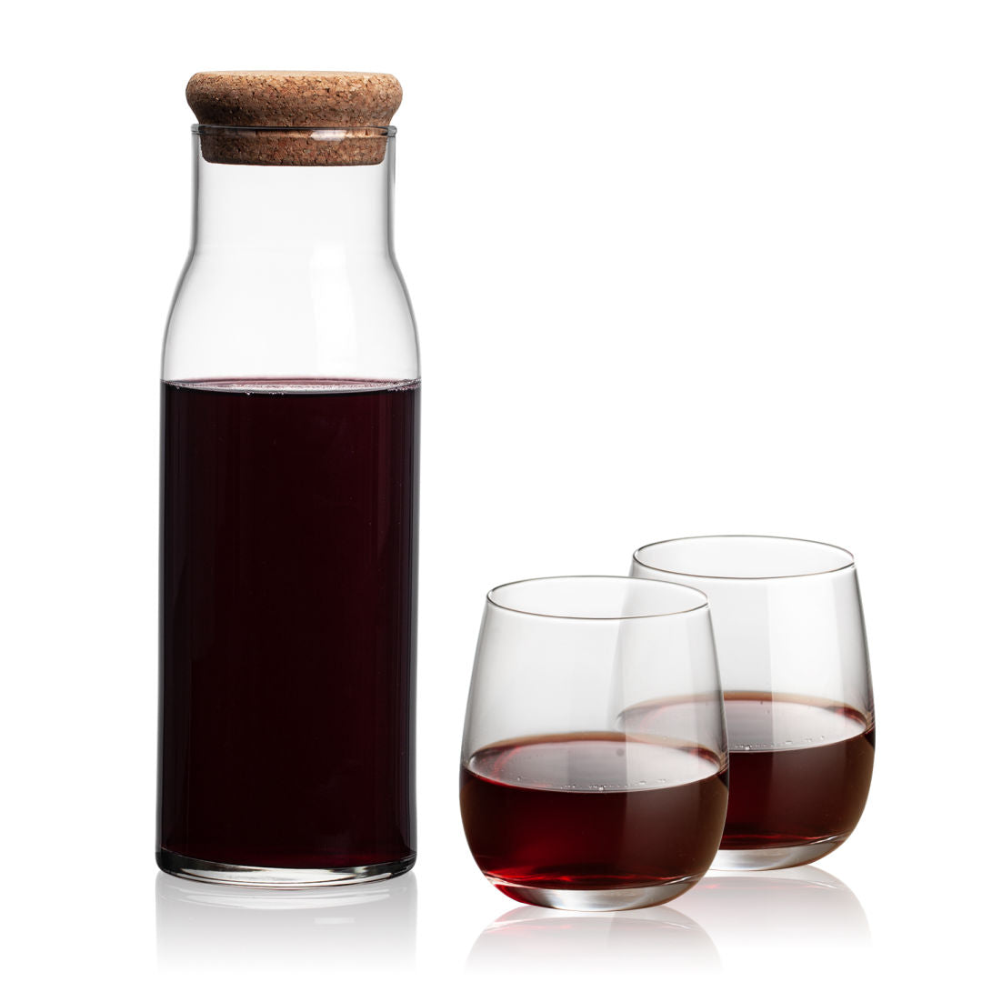 Aviston Carafe & Crestview Stemless Wine