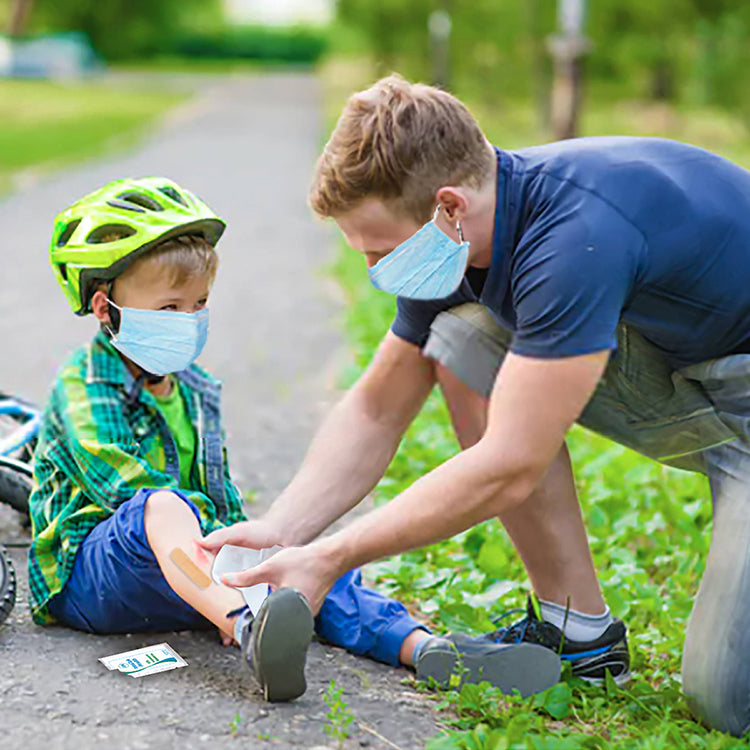 Bixby Plus San" 13 Piece Mask & Sanitizing Safety Kit inserted into Zipper Pack