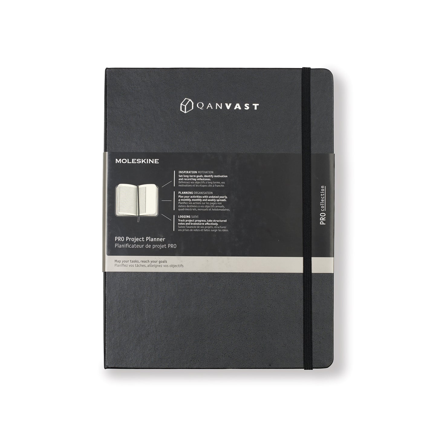 Black Moleskine® Hard Cover Ruled XL Professional Project Planner