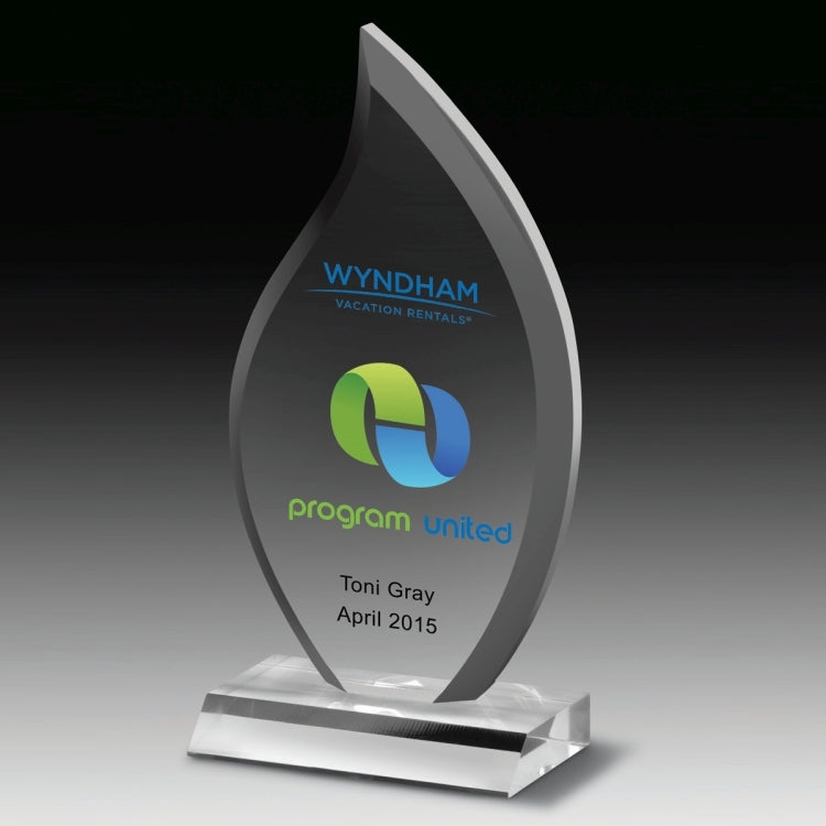 Multi-Faceted Acrylic Award (5" x 9 1/2" x 3/4") - Laser Engraved