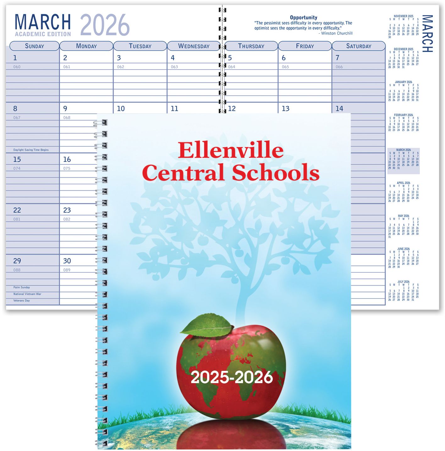 CUSTOM FULL COLOR SPIRAL ACADEMIC PLANNER
