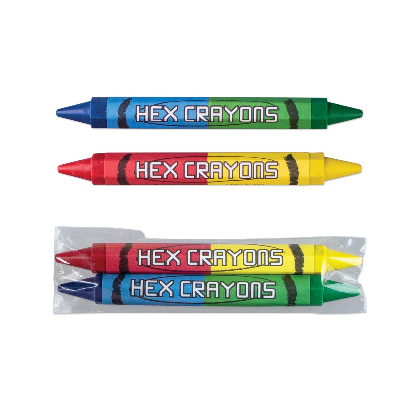 Assorted Double Sided Hexagon Crayons