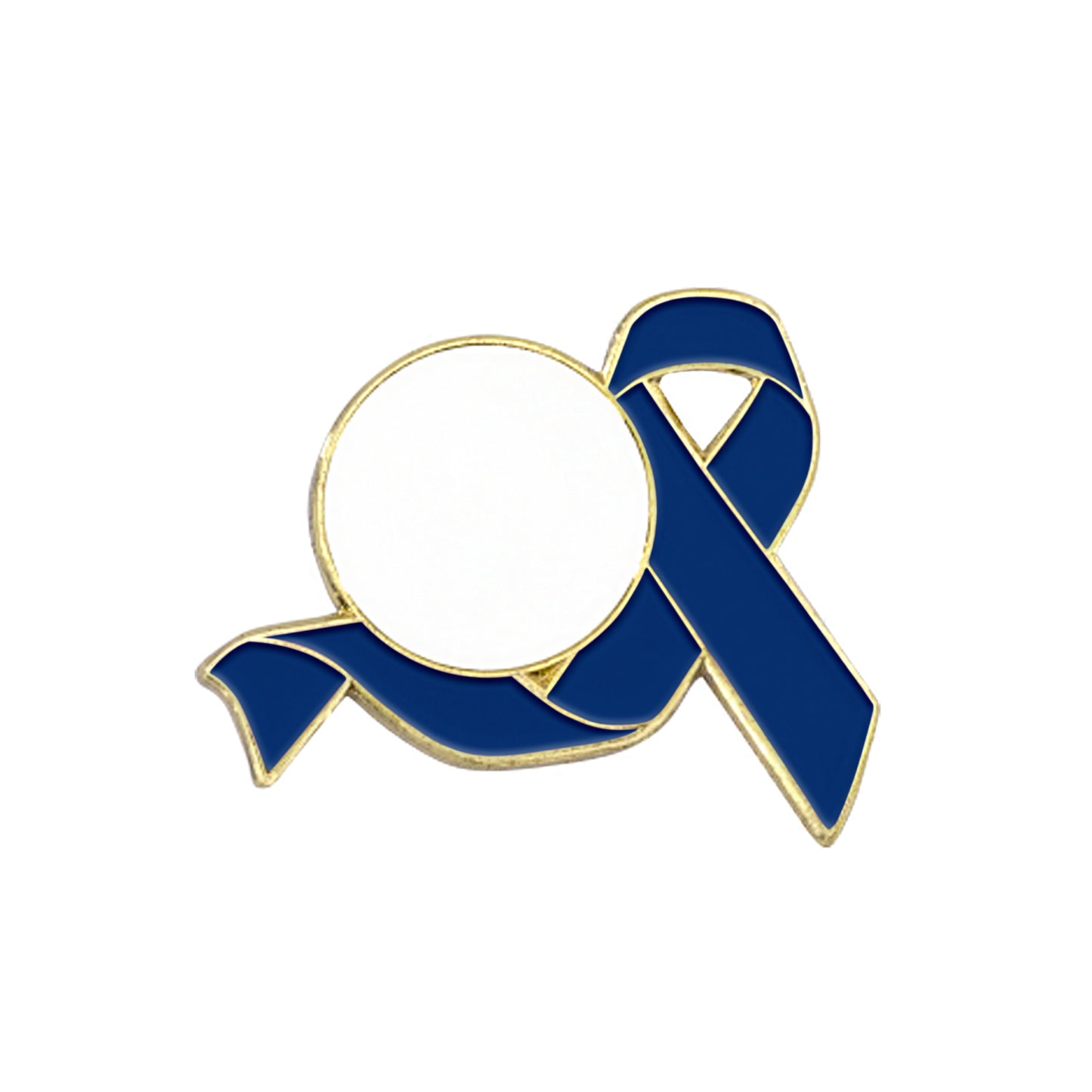 Awareness Ribbon Lapel Pins w/ Custom Logo