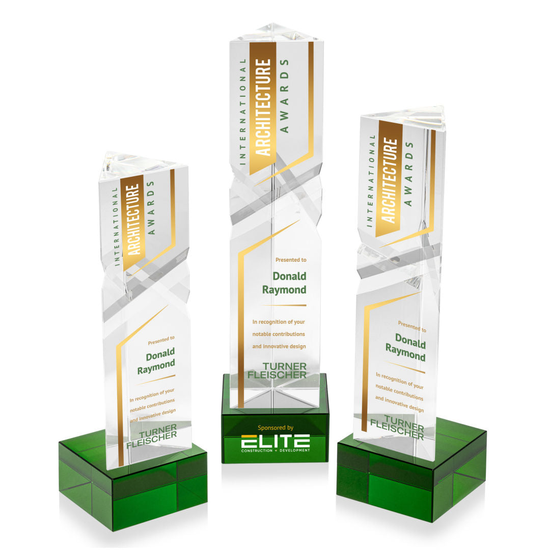 Oakham VividPrint™ Award on Hancock Base - Green