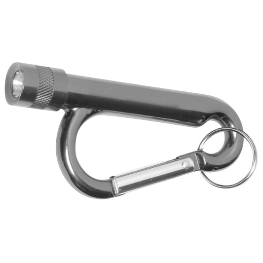 "Chiron Light" Metal Carabiner Flashlight with Split Ring Attachment