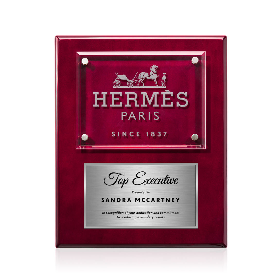 Gossamer Plaque - Rosewood/Silver